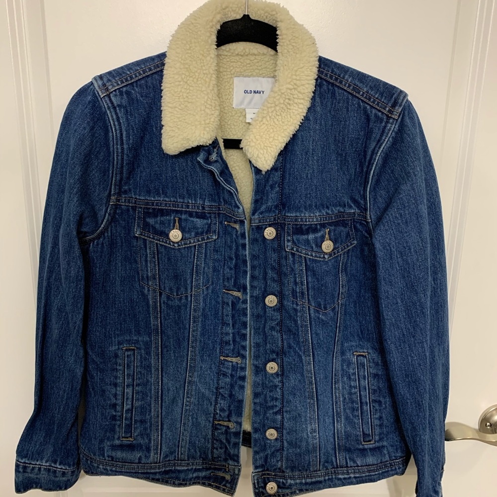 Old Navy Sherpa Lined Denim Jacket
